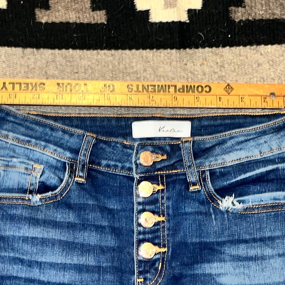 Kancan Skinny Jean Size 7/27 Distressed - Picture 3 of 9